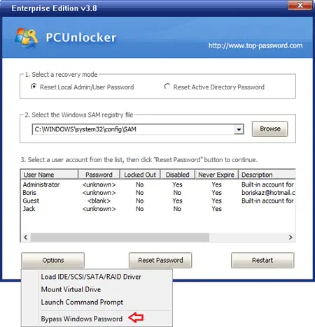 PCUnlocker Enterprise Edition Crack Full ISO v2019 v5.2 (x86-x64) Activated